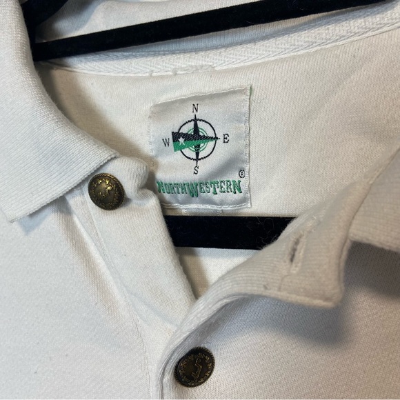 Vintage North Western Polo Sweatshirt | 90s Retro Style L - Picture 3 of 6